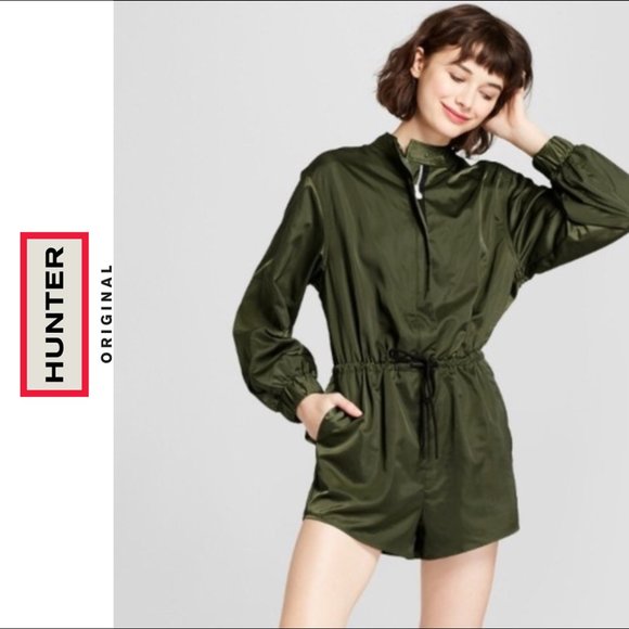 Hunter Long Sleeve Romper - Olive - Picture 1 of 12